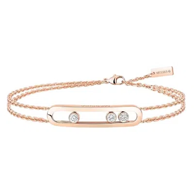 Messika Move Classique 18k Rose Gold Diamond Bracelet In Gold