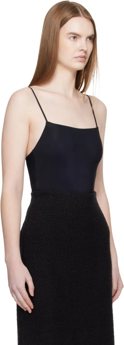 Jil Sander Black Spaghetti Straps Bodysuit In Black
