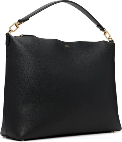 Totême Black Medium Bevel Grained-leather Bag In Black