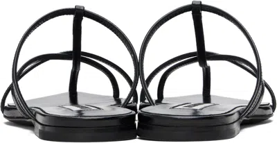 Jil Sander Round-toe Flat Sandals In Black