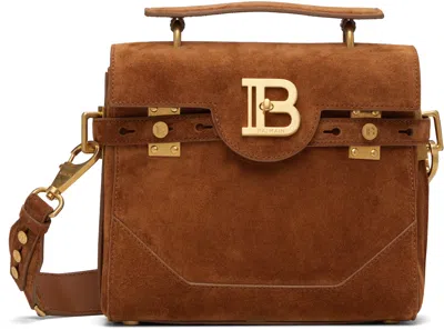 Balmain Medium Handle Bag Adjustable Strap Hardware In Brown