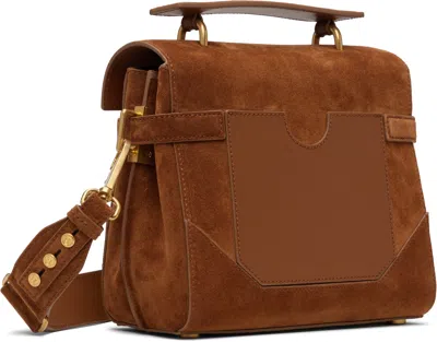 Balmain Medium Handle Bag Adjustable Strap Hardware In Brown