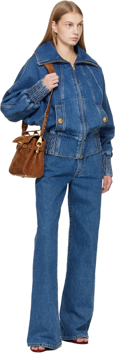 Balmain Medium Handle Bag Adjustable Strap Hardware In Brown