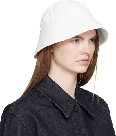 Jil Sander Off-white Linen Bucket Hat In White