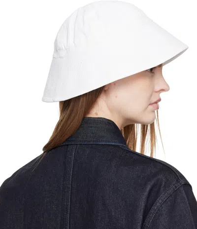 Jil Sander Off-white Linen Bucket Hat In White
