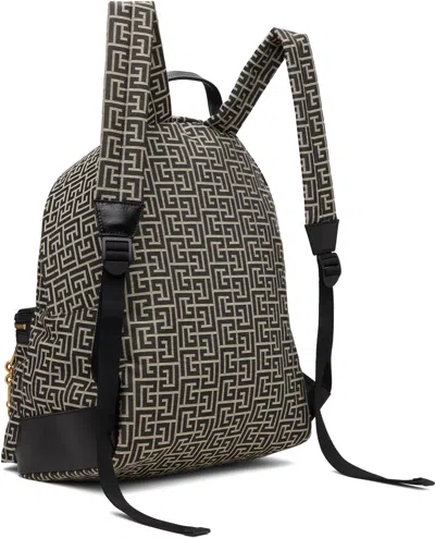 Balmain Pulse Monogram Jacquard Backpack In Multi