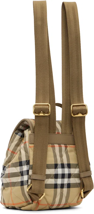 Burberry Mini Horseshoe Quilted Nylon Backpack Bags In Brown