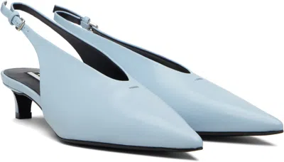 Jil Sander Lightweight Slingback Pumps With Adjustable Strap In Blue