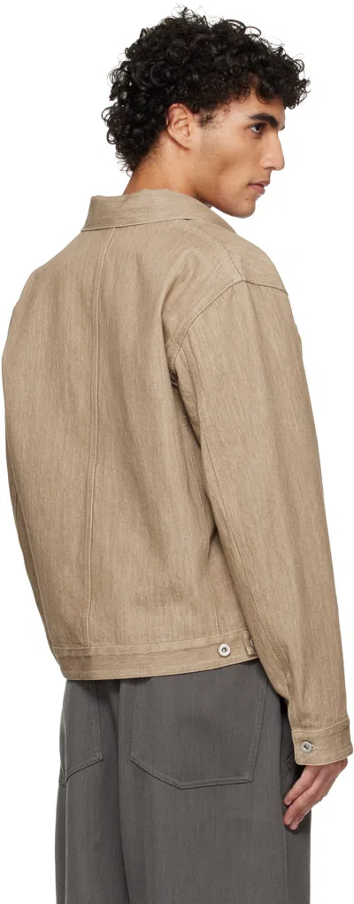 Jil Sander Long-sleeved Denim Jacket In Brown
