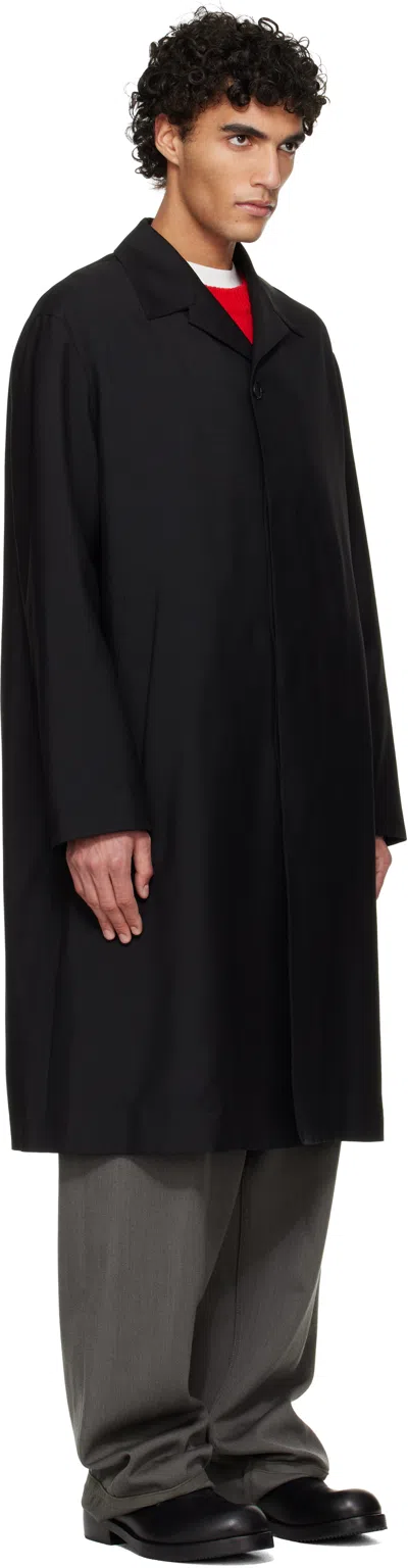 Jil Sander Button-up Wool Coat In Black