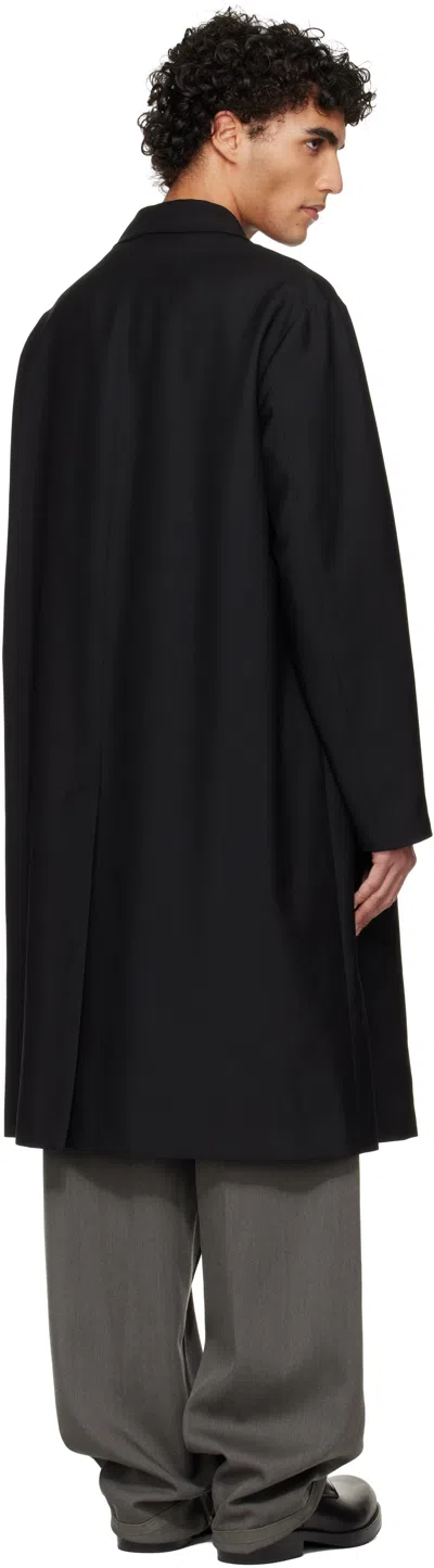 Jil Sander Button-up Wool Coat In Black