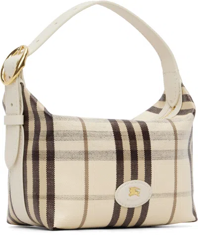 Burberry Canvas Shoulder Bag Check Pattern Hardware In Multi