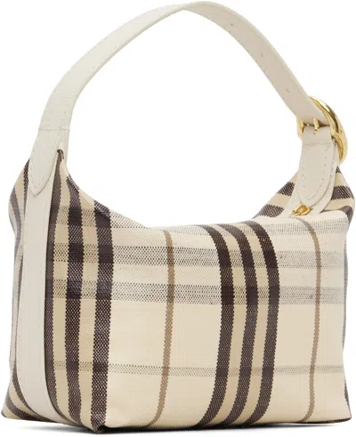 Burberry Canvas Shoulder Bag Check Pattern Hardware In Multi