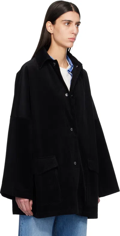 Totême Toteme Organic Cotton Corduroy Overshirt Jacket In Black