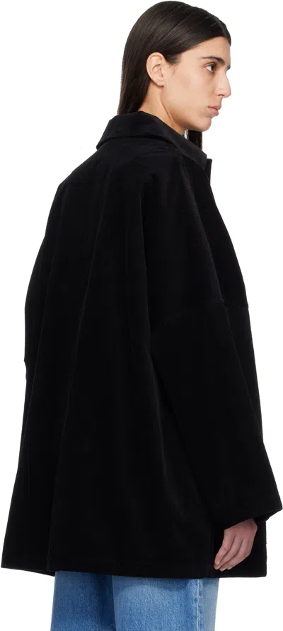 Totême Toteme Organic Cotton Corduroy Overshirt Jacket In Black