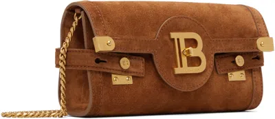 Balmain Tan B-buzz Pouch 23 Bag In Brown