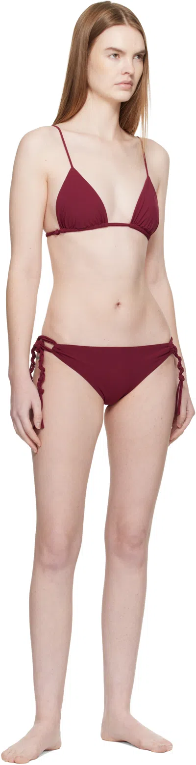 Jil Sander Red Tangle Bikini Bottom In Red