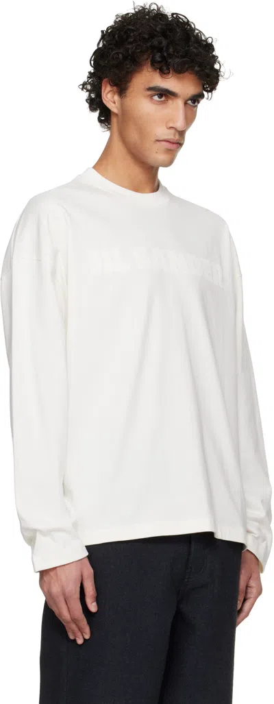 Jil Sander T-shirt With Front Logo Print In White