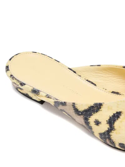 Proenza Schouler Trap Embossed-python Slides In Multi