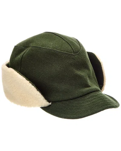 Todd Snyder Cableami Double Heavy Boa Cap In Green