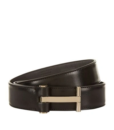 Shop Tom Ford T Buckle Leather Belt
