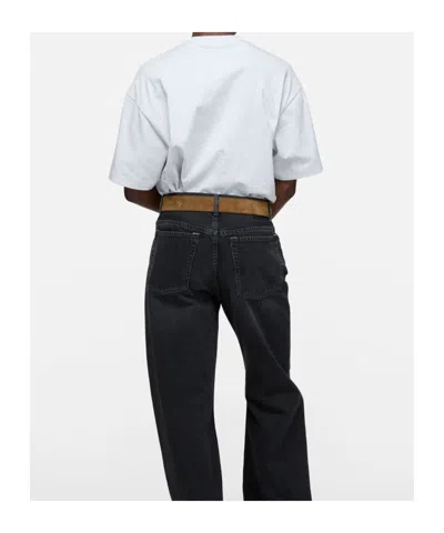 Acne Studios Logo-print T-shirt In Gray