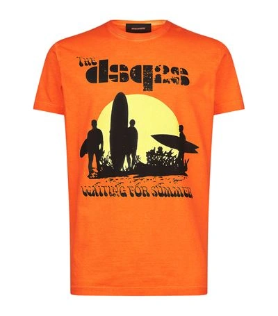 Shop Dsquared2 Waiting For Summer Printed T-shirt