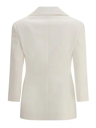Givenchy Longline Jacket Featuring Front Pockets In White