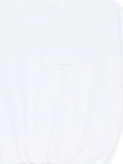 Givenchy Cropped Sweatshirt With Elasticated Waistband In White