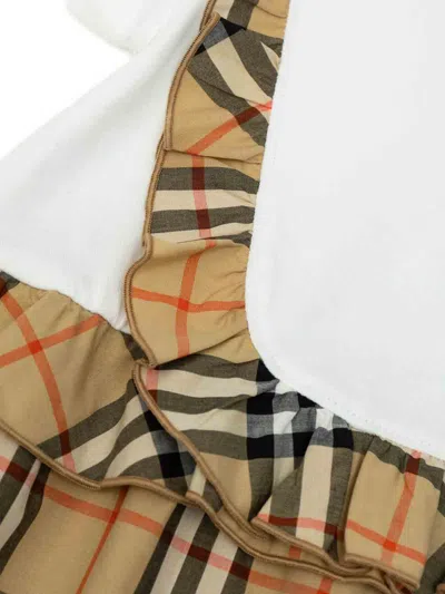 Burberry Check-pattern Dress In Brown
