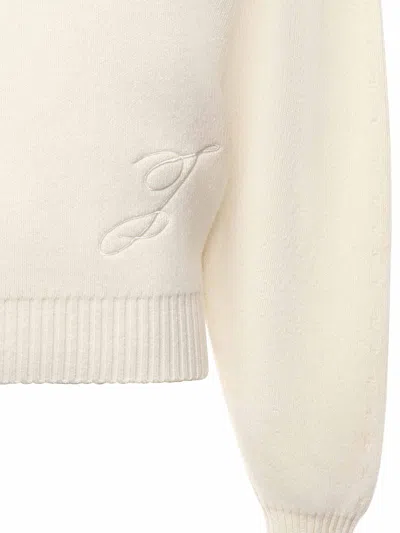 Jacquemus La Maille Pallone Turtleneck Wool-cashmere Sweater In White