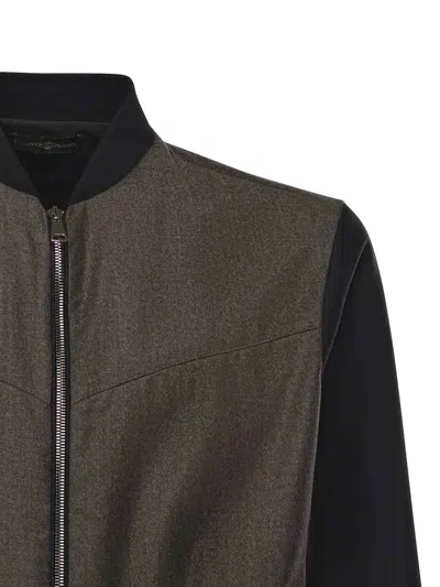 Giuliano Galiano Steve Wool Bomber Jacket In Multi