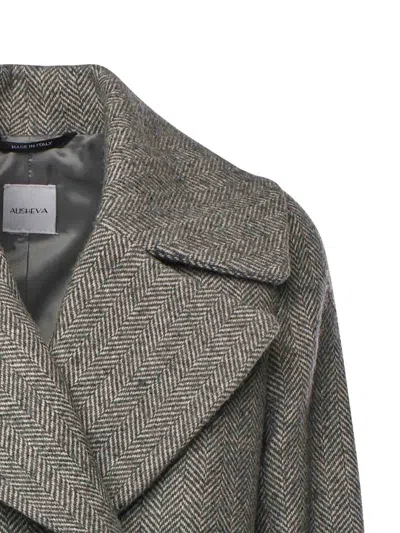 Alisheva Peach Wool And Cashmere Coat In Multi