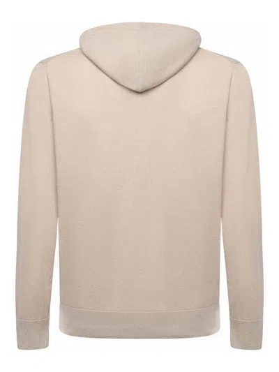 Eleventy Cashmere Zip-up Sweatshirt In Brown