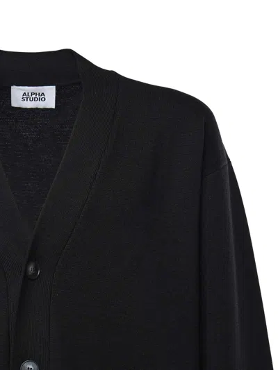 Alpha Studio Wool Cardigan In Multi