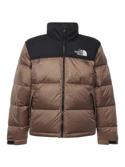 The North Face 1996 Retro Nuptse Puffer Jacket In Brown And Black In Multi
