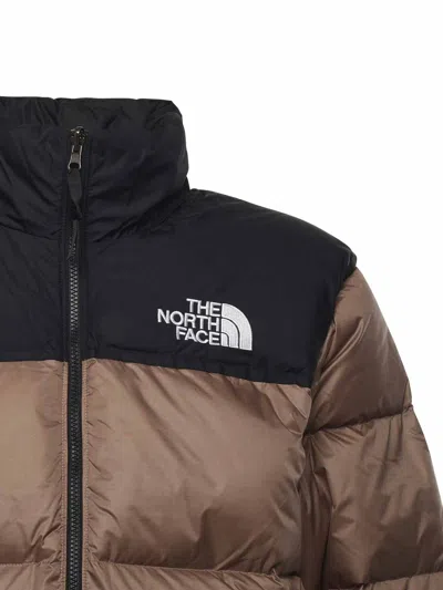 The North Face 1996 Retro Nuptse Puffer Jacket In Brown And Black In Multi