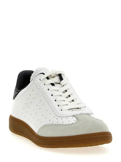 Isabel Marant Low-top Sneaker With Perforated White Leather Upper In Animal Print