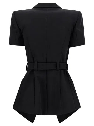 Balmain Grain De Poudre Blazer Blazers Black In Black