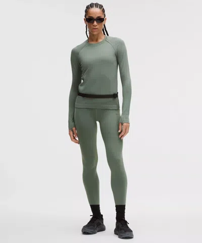 Lululemon Rest Less Variegated Ribbed Pullover In Green