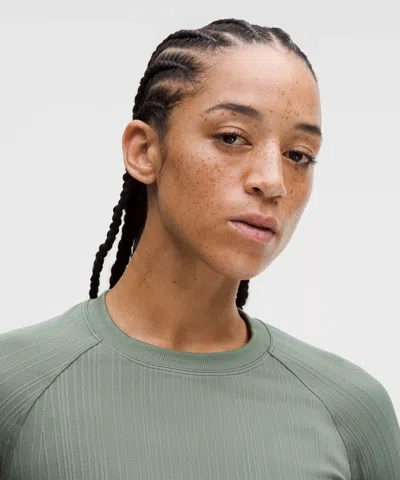 Lululemon Rest Less Variegated Ribbed Pullover In Green