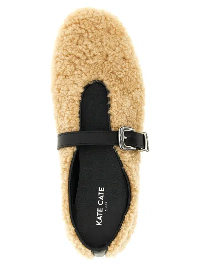 Kate Cate Jude Flat Shoes Beige In Brown