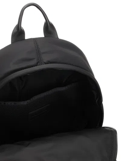 Ami Alexandre Mattiussi Ami Backpack Bag In Smooth Black Polyamide In Black