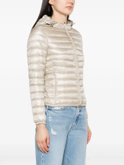 Herno Women Nylon Short Down Jacket In Neutral
