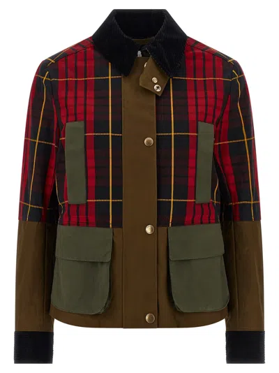 Alexander Mcqueen Mcqueen Deconstructed Tartan Ripstop Jacket In Green
