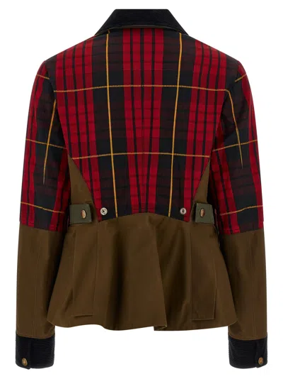 Alexander Mcqueen Mcqueen Deconstructed Tartan Ripstop Jacket In Green