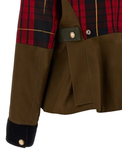 Alexander Mcqueen Mcqueen Deconstructed Tartan Ripstop Jacket In Green