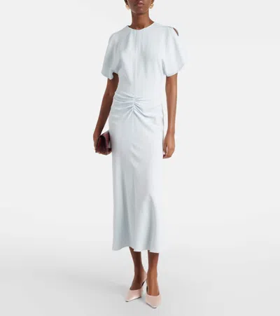Victoria Beckham Pleated Dress In White