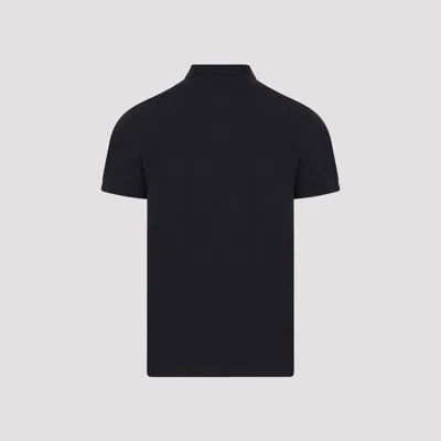 Stone Island Mens Black Brand-patch Regular-fit Stretch-cotton Polo Shirt Xl In Blue