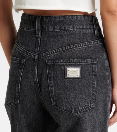 Dolce & Gabbana High-rise Flared Jeans In Black